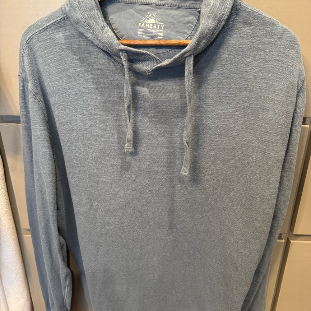 Faherty Men's Slate Blue Hoodie